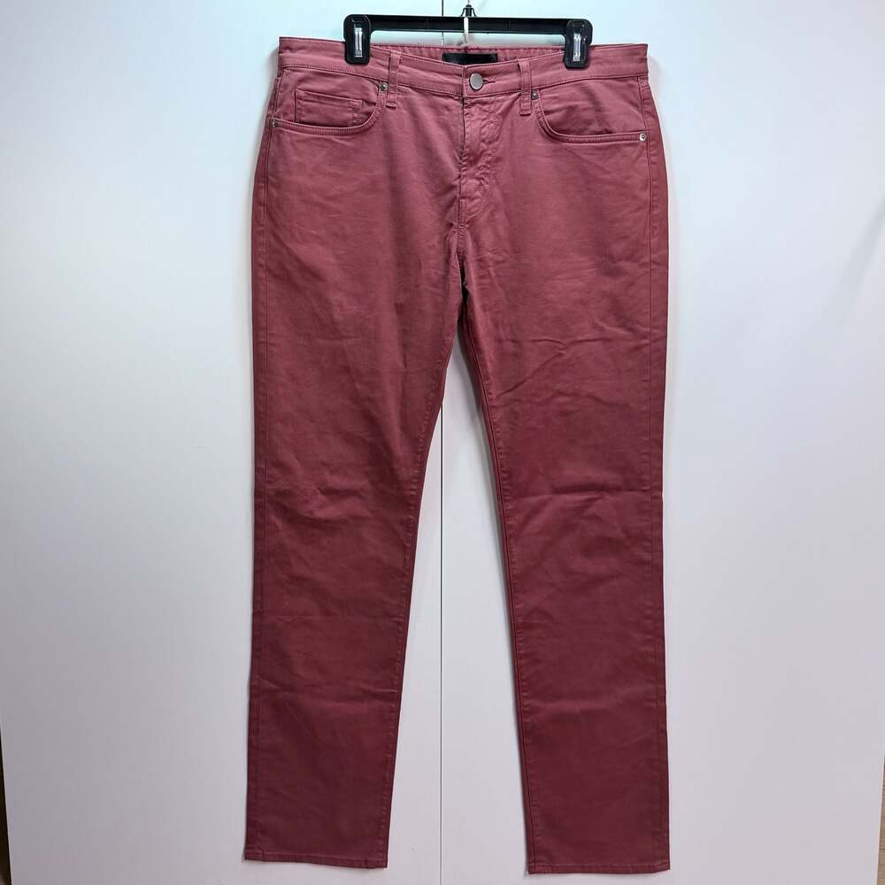 J Brand Mens Slim Fit Pants Red Size 34